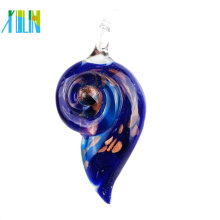 Jewelry Fashion Sea Snail Shaped Attach Gold Dust Lampwork Glass Pendant